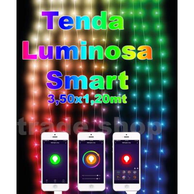 Trade Shop Traesio - Trade Shop - Luminosa Tend With Smart Remote Control Con App 288 Led Luz Rgb 3,50x1,20mt - Trade Shop Traesio - Trade Shop - Luminosa Tend With Smart Remote Control Con App 288 Led Luz Rgb 3,50x1,20mt -