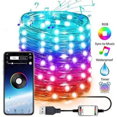 TRADE SHOP TRAESIO Trade Shop - Luces Led De Natale Usb Bluetooth Interno Con Telecomando 20mt 200 Led - TRADE SHOP TRAESIO Trade Shop - Luces Led De Natale Usb Bluetooth Interno Con Telecomando 20mt 200 Led -