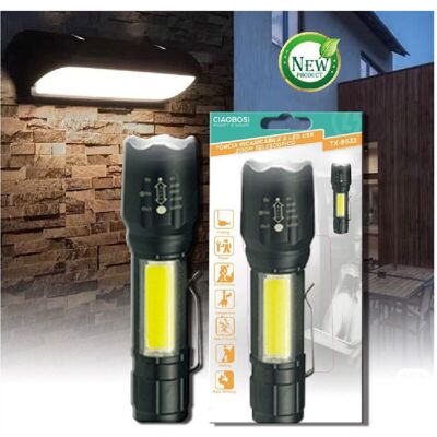 TRADE SHOP TRAESIO Trade Shop - Usb Tactic Torc Recaricabile Led Zoom Telescopico Escursiones Fishing Tx-9633 - TRADE SHOP TRAESIO Trade Shop - Usb Tactic Torc Recaricabile Led Zoom Telescopico Escursiones Fishing Tx-9633 -