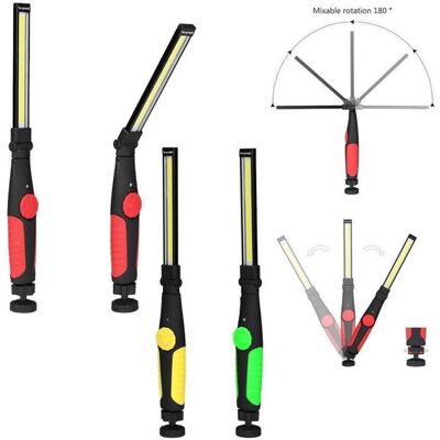 TRADE SHOP TRAESIO Trade Shop - Lampada Torcia Lavoro Calamita Portatile Ricaricabile Slim Regolabile Led Cob - TRADE SHOP TRAESIO Trade Shop - Lampada Torcia Lavoro Calamita Portatile Ricaricabile Slim Regolabile Led Cob -