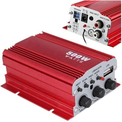 TRADE SHOP TRAESIO Trade Shop - Mini Stereo 2 Canali Mini Para Auto Moto Da 500w Usb Mp3 Kinter Ma-150 - TRADE SHOP TRAESIO Trade Shop - Mini Stereo 2 Canali Mini Para Auto Moto Da 500w Usb Mp3 Kinter Ma-150 -