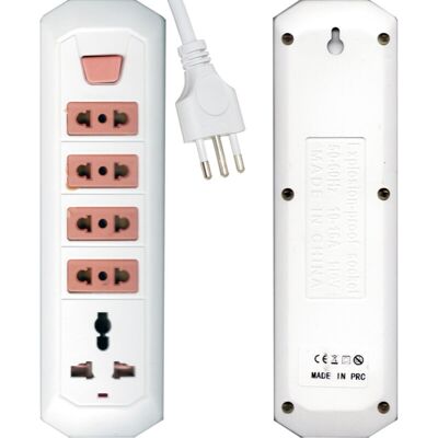 TRADE SHOP TRAESIO Trade Shop - Multipresense Italia Eeuu Eu Schuko Bipasso 5 Asientos Ciabatta American Switch - TRADE SHOP TRAESIO Trade Shop - Multipresense Italia Eeuu Eu Schuko Bipasso 5 Asientos Ciabatta American Switch -
