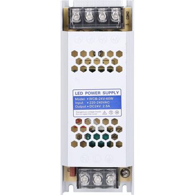 OEM Fuente De Alimentación De Aleación De Aluminio, Adaptador Transformador De Banda Larga Ultradelgado Para Placas De Luz Led Y Cajas De Luz De Tela (wcb-24v-60w) OEM Fuente De Alimentación De Aleación De Aluminio, Adaptador Transformador De Banda Larga Ultradelgado Para Placas De Luz Led Y Cajas De Luz De Tela (wcb-24v-60w)