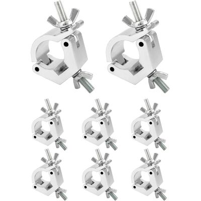 OEM Juego De 8 Abrazaderas Para Travesaños - 28-35 Mm - Capacidad 100 Kg - Abrazaderas De Aleación De Aluminio Para Iluminación De Escenario, Focos, Iluminación De Cabeza Móvil OEM Juego De 8 Abrazaderas Para Travesaños - 28-35 Mm - Capacidad 100 Kg - Abrazaderas De Aleación De Aluminio Para Iluminación De Escenario, Focos, Iluminación De Cabeza Móvil