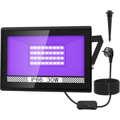 OEM Proyector De Luz Negra Led Uv De 30 W Y 395 Nm, Ideal Para Pintura Corporal, Bares, Fiestas, Halloween Y Eventos Especiales OEM Proyector De Luz Negra Led Uv De 30 W Y 395 Nm, Ideal Para Pintura Corporal, Bares, Fiestas, Halloween Y Eventos Especiales