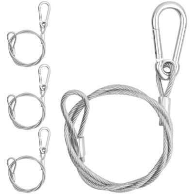OEM Cable De Seguridad De Acero Inoxidable De 3 Mm Con Bucle Y Hebilla, 4 Unidades, Para Colgar Luces De Escenario, Dj, Fiestas Y Móviles (carga Máxima De 50 Kg). OEM Cable De Seguridad De Acero Inoxidable De 3 Mm Con Bucle Y Hebilla, 4 Unidades, Para Colgar Luces De Escenario, Dj, Fiestas Y Móviles (carga Máxima De 50 Kg).