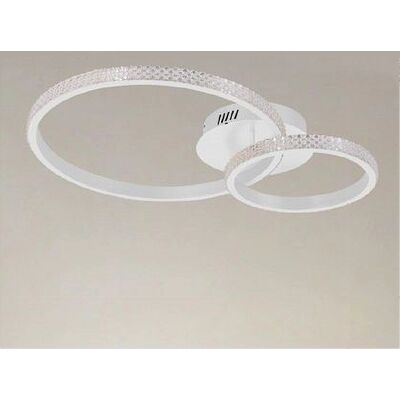 TRADE SHOP TRAESIO - 31777 - 2CerchiCristallo - Control remoto - Lámpara de techo TRADE SHOP TRAESIO - 31777 - 2CerchiCristallo - Control remoto - Lámpara de techo