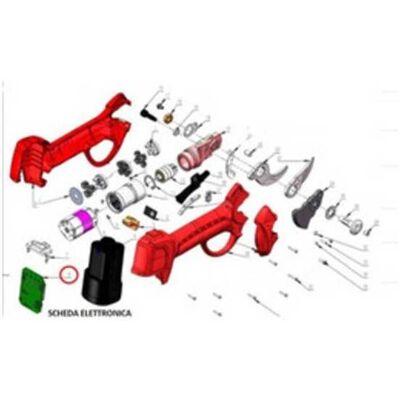 RINALDI R Scheda Elettr.forbici Pota Batt Dj-025 RINALDI R Scheda Elettr.forbici Pota Batt Dj-025
