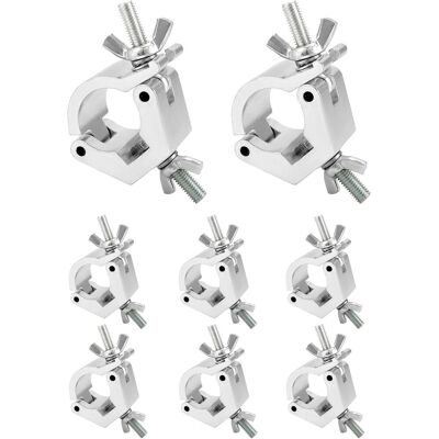 OEM Juego De 8 Abrazaderas Para Travesaños - 28-35 Mm - Capacidad 100 Kg - Abrazaderas De Aleación De Aluminio Para Iluminación De Escenario, Focos, Iluminación De Cabeza Móvil OEM Juego De 8 Abrazaderas Para Travesaños - 28-35 Mm - Capacidad 100 Kg - Abrazaderas De Aleación De Aluminio Para Iluminación De Escenario, Focos, Iluminación De Cabeza Móvil