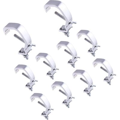 OEM Juego De 10 Abrazaderas Para Iluminación De Escenario De 30-50 Mm - Gancho De Acero - Abrazadera En C Resistente - Para Iluminación De Dj Y Luces De Escenario - Plateado OEM Juego De 10 Abrazaderas Para Iluminación De Escenario De 30-50 Mm - Gancho De Acero - Abrazadera En C Resistente - Para Iluminación De Dj Y Luces De Escenario - Plateado