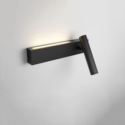 CYSLMUK Lampe Murale De Lecture Led Cob 6w, Spot Rotatif Avec Double Interrupteur, Lampe De Lecture De Chevet Droite, Noire. CYSLMUK Lampe Murale De Lecture Led Cob 6w, Spot Rotatif Avec Double Interrupteur, Lampe De Lecture De Chevet Droite, Noire.