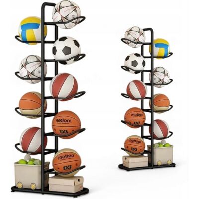 OEM Estante Para 9 Bolas, Organizador De Almacenamiento Multinivel, Pelotas Deportivas Art OEM Estante Para 9 Bolas, Organizador De Almacenamiento Multinivel, Pelotas Deportivas Art