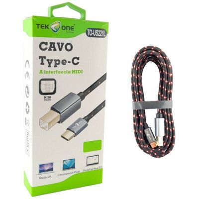TRADE SHOP TRAESIO Trade Shop - Tipo Usb Type C En Interfaccia Type B Midi 3 Metri Art. To-us221l - TRADE SHOP TRAESIO Trade Shop - Tipo Usb Type C En Interfaccia Type B Midi 3 Metri Art. To-us221l -