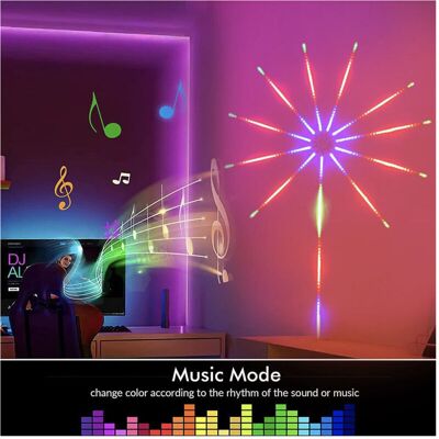 TRADE SHOP TRAESIO Trade Shop - Strip Led Adesiva Effetto Fuochi D'Artificio Controllo Smart A Tempo Di Musica - TRADE SHOP TRAESIO Trade Shop - Strip Led Adesiva Effetto Fuochi D'Artificio Controllo Smart A Tempo Di Musica -