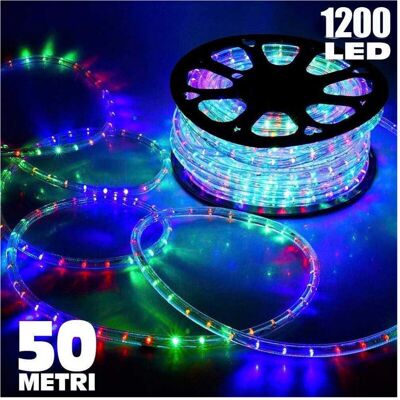 TRADE SHOP TRAESIO Trade Shop - 1200 Led Led Tube 50 Mt Controlador De Uso Externo Multicolor 8 Juegos De Luz - TRADE SHOP TRAESIO Trade Shop - 1200 Led Led Tube 50 Mt Controlador De Uso Externo Multicolor 8 Juegos De Luz -