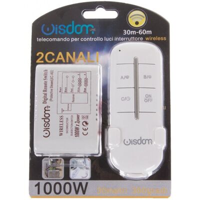 Trade Shop Traesio - Trade Shop - Unidad De Control De 2 Canales + Control Remoto Inalámbrico Wisdom Para Luces Led De 1000wx2 - Trade Shop Traesio - Trade Shop - Unidad De Control De 2 Canales + Control Remoto Inalámbrico Wisdom Para Luces Led De 1000wx2 -