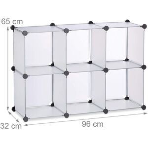 Helloshop26 - Estante De Almacenamiento 6 Taquillas De Plástico Modulares Enchufe De Montaje Diy En Librería Transparente 1300011883 Helloshop26 - Estante De Almacenamiento 6 Taquillas De Plástico Modulares Enchufe De Montaje Diy En Librería Transparente 1300011883