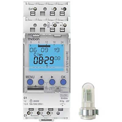 Theben LUNA 1213 RC AL - Interruptor crepuscular con sensor - Atardecer Theben LUNA 1213 RC AL - Interruptor crepuscular con sensor - Atardecer