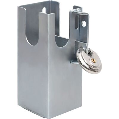 vidaXL Candado de enganche para remolque - Plata - 11x11x23,5 cm Acero vidaXL Candado de enganche para remolque - Plata - 11x11x23,5 cm Acero