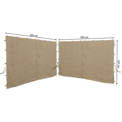 Quick-star - 2 Seitenteile Mit Rv 300x195cm Für Pavillons 3x3m Seitenwand Beige Ral 1001 Quick-star - 2 Seitenteile Mit Rv 300x195cm Für Pavillons 3x3m Seitenwand Beige Ral 1001