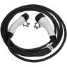 vhbw Cable carga tipo 2 a tipo 2 compatible con Audi e-tron GT Quattro, e-tron Sportback coche eléctrico - Cable conexión, 3 fases, 16 A, 11 kW, 7 m