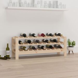 vidaXL Estante de vino 109,5x30x42 cm Madera de pino sólida - Almacenamiento de vino vidaXL Estante de vino 109,5x30x42 cm Madera de pino sólida - Almacenamiento de vino