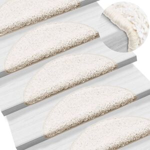 Alfombrillas de escalera blancas 56x17x3 cm vidaXL - Juego decorativo Alfombrillas de escalera blancas 56x17x3 cm vidaXL - Juego decorativo
