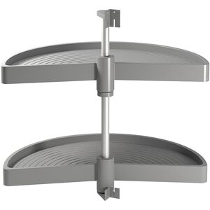 Juego De 2 Platos Giratorios De Plástico Para Módulos De Cocina Gris - Emuca Juego De 2 Platos Giratorios De Plástico Para Módulos De Cocina Gris - Emuca