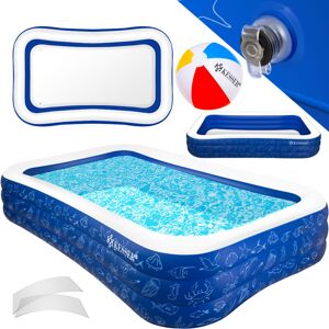 Kesser® Piscina Hinchable Piscina Familiar Para Niños Y Adultos Para Niños Con Agujeros De Drenaje Azul, 2,4 Metros Kesser® Piscina Hinchable Piscina Familiar Para Niños Y Adultos Para Niños Con Agujeros De Drenaje Azul, 2,4 Metros