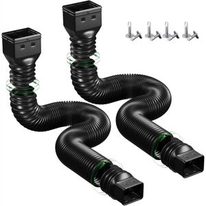 GOTRAYS Juego De 2 Mangueras Flexibles De Desagüe Para Canalones, Conjunto De Canalones, Extensión De 53 A 152 Cm, Conector Para Tubo De Agua De Lluvia, Expandible Para La Mayoría De Tuberías De Agua De Lluvi GOTRAYS Juego De 2 Mangueras Flexibles De Desagüe Para Canalones, Conjunto De Canalones, Extensión De 53 A 152 Cm, Conector Para Tubo De Agua De Lluvia, Expandible Para La Mayoría De Tuberías De Agua De Lluvi