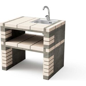 Módulo California Plus Xl Con Soporte Lateral Para Lavabo Y Grifo Para Barbacoa De Obra Prefabricada (beige, Gris - 86,5 X 64 X 64 Cm) - Uso En Exteriores - Movelar Módulo California Plus Xl Con Soporte Lateral Para Lavabo Y Grifo Para Barbacoa De Obra Prefabricada (beige, Gris - 86,5 X 64 X 64 Cm) - Uso En Exteriores - Movelar