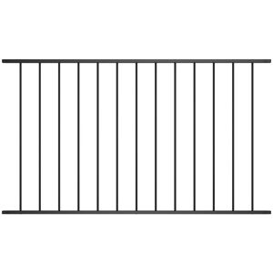 Panel De Valla De Acero Con Recubrimiento En Polvo, 1,63 X 1,25 M, Color Negro Vidaxl Panel De Valla De Acero Con Recubrimiento En Polvo, 1,63 X 1,25 M, Color Negro Vidaxl