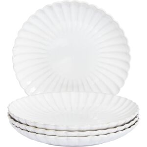 Beliani Ortiga, Platos, Blanco - Platos llanos Beliani Ortiga, Platos, Blanco - Platos llanos