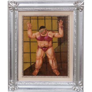 BISCOTTINI Óleo en lienzo con efecto hoja de plata - Pintura BISCOTTINI Óleo en lienzo con efecto hoja de plata - Pintura
