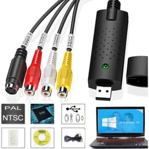 SANS MARQUE Convertidor De Audio Y Video Usb 2.0, Convertidor De Vhs A Digital, Grabadora De Casetes Vhs, C Y Hi8, Grabadora De Transferencia De Dvd, Compatible Con Windows 10. SANS MARQUE Convertidor De Audio Y Video Usb 2.0, Convertidor De Vhs A Digital, Grabadora De Casetes Vhs, C Y Hi8, Grabadora De Transferencia De Dvd, Compatible Con Windows 10.