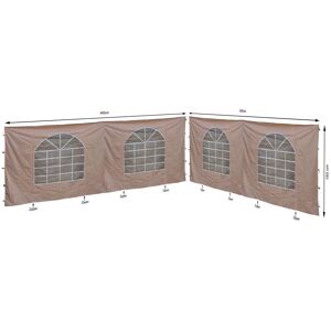 Quick-star - 2 Seitenteile Mit Pvc Fenster Für Lounge Pavillon Sahara 4x4m Seitenwand Sand Quick-star - 2 Seitenteile Mit Pvc Fenster Für Lounge Pavillon Sahara 4x4m Seitenwand Sand