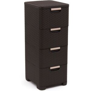 Bricoline - Curver 209906 - Cajón De Polipropileno, Mira Mimbre, 4 X 14 L Bricoline - Curver 209906 - Cajón De Polipropileno, Mira Mimbre, 4 X 14 L