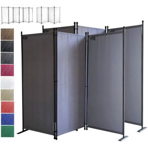 QUICK-STAR 2 Stück Paravent 4 Teilig 165 X 220 Cm Stoff Raumteiler Trennwand Balkon Sichtschutz Stellwand Faltbar Weiß QUICK-STAR 2 Stück Paravent 4 Teilig 165 X 220 Cm Stoff Raumteiler Trennwand Balkon Sichtschutz Stellwand Faltbar Weiß
