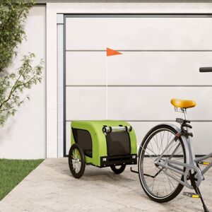 Remolque De Bicicleta Mascotas Hierro Tela Oxford Verde Negro Vidaxl Remolque De Bicicleta Mascotas Hierro Tela Oxford Verde Negro Vidaxl