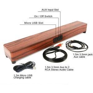 Trade Shop - S406 - Madera - Bluetooth 4.2 - Barra de sonido Trade Shop - S406 - Madera - Bluetooth 4.2 - Barra de sonido