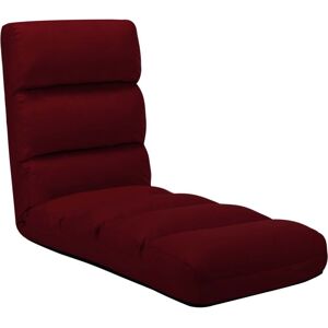 vidaXL Silla de suelo plegable - Cuero sintético - Vino rojo - Silla de suelo vidaXL Silla de suelo plegable - Cuero sintético - Vino rojo - Silla de suelo
