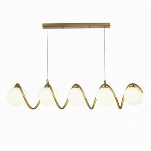 Lámpara Colgante Twister de Comercio - 5 Esferas de Cristal, Bronce G9 - 60cm Lámpara Colgante Twister de Comercio - 5 Esferas de Cristal, Bronce G9 - 60cm