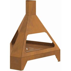 vidaXL Hogare de Acero Triangular para Exteriores - Calefacción vidaXL Hogare de Acero Triangular para Exteriores - Calefacción