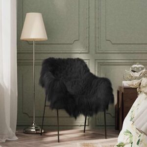 Cubierta de piel de oveja islandesa negra - Funda para silla Cubierta de piel de oveja islandesa negra - Funda para silla