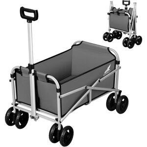 Carro De Playa Manual Plegable Con 4 Ruedas Dobles, Gris Oscuro - Woltu Carro De Playa Manual Plegable Con 4 Ruedas Dobles, Gris Oscuro - Woltu