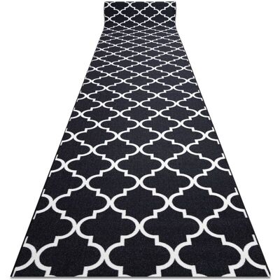 Rugsx - Alfombra De Pasillo Con Refuerzo De Goma Enrejado Trébol 100 Cm Marroquí Negro Trellis 30350 Black 100x280 Cm Rugsx - Alfombra De Pasillo Con Refuerzo De Goma Enrejado Trébol 100 Cm Marroquí Negro Trellis 30350 Black 100x280 Cm