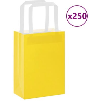 vidaxl 15 x 8 x 21 cm Bolsas de papel kraft - 250 unidades vidaxl 15 x 8 x 21 cm Bolsas de papel kraft - 250 unidades