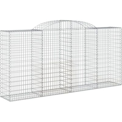 vidaXL Cesto de gaviones arqueado 30 pcs 300x50x140/160 cm Hierro Galvanizado - Cesta de gaviones vidaXL Cesto de gaviones arqueado 30 pcs 300x50x140/160 cm Hierro Galvanizado - Cesta de gaviones