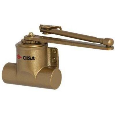 Cisa Cerradura de Puerta - Modelo 60160-04 - Presión Hidráulica, Resorte Ajustable - Oro - Hasta 103cm Cisa Cerradura de Puerta - Modelo 60160-04 - Presión Hidráulica, Resorte Ajustable - Oro - Hasta 103cm