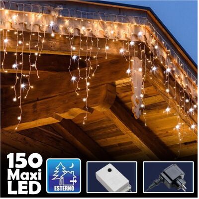 TRADE SHOP TRAESIO Trade Shop - Luminosa Natalizia 150 Led Con Flash Bianco Caldo 3mt External - TRADE SHOP TRAESIO Trade Shop - Luminosa Natalizia 150 Led Con Flash Bianco Caldo 3mt External -